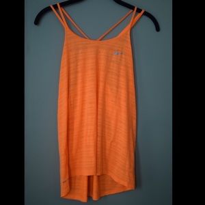 Nike orange dri fit workout top